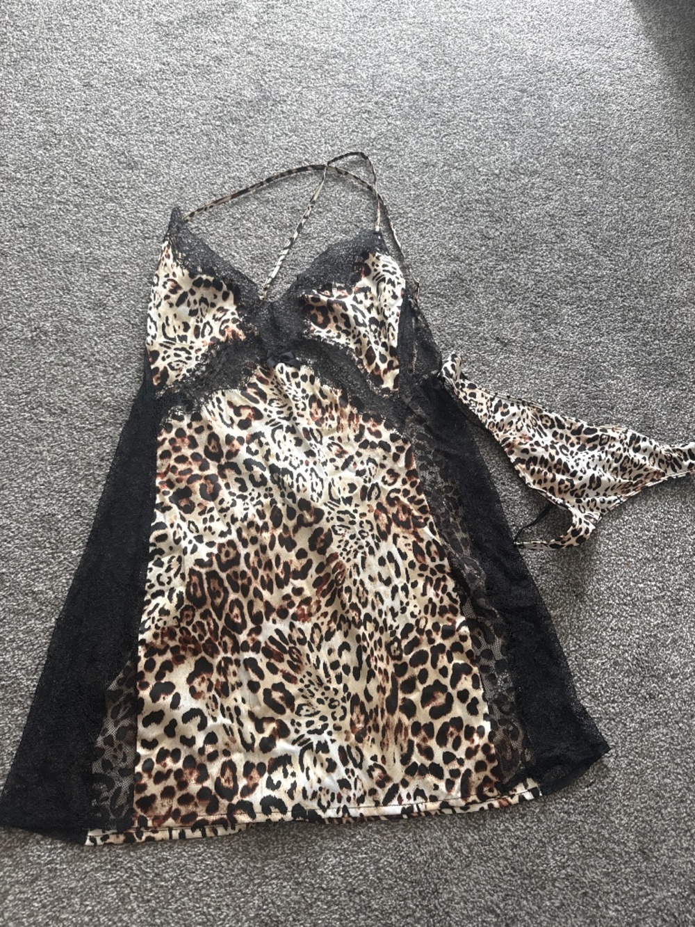 Victoria’s Secret size medium animal print slip and panty